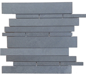 China Basalt Linear Strips Mosaic,Lava Stone,Basaltina,Basalto,Inca Grey