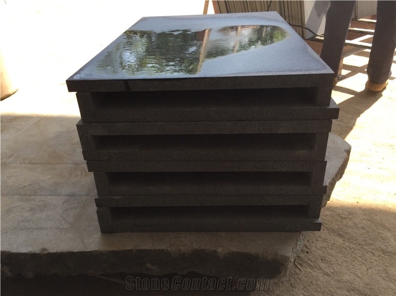 Hainan Black Basalt,Dark Black Basalt,China Black Basalt Square Pool Coping