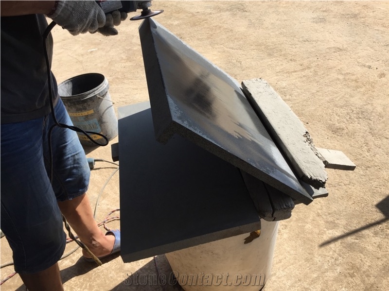 Hainan Black Basalt,Dark Black Basalt,China Black Basalt Square Pool Coping