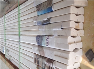 Ariston Border Decos,Door Skirting,Polished White Marble Decoration for Interior