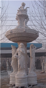 Handcarved Marble Outdoor Garden Water Fountain,Large Western Fountain
