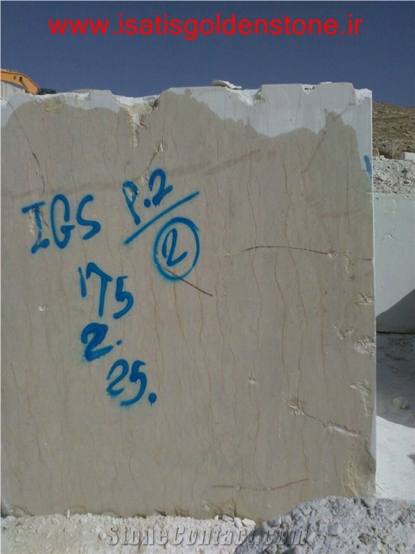 Iran Isatis Beige Wave, Isatis Beige Wave Marble Block