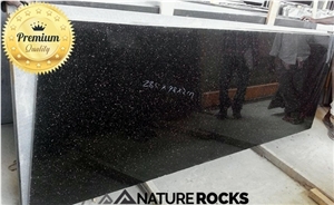 Black Galaxy Granite tiles & slabs, black polished granite walling tiles, flooring tiles 