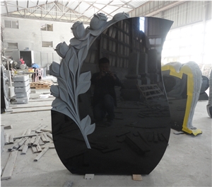 Monument & Tombstone Im16, Shanxi Black Granite Monument & Tombstone Monument & Tombstone Im16, Shanxi Black Granite Monument & Tombstone