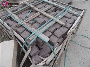 Landscaping Red Sandstone Cubes, Pavers, Sandstone Paving Sets, Natural Sandstone Cobbles