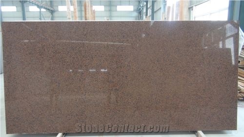 Beige Red Quartz Slab
