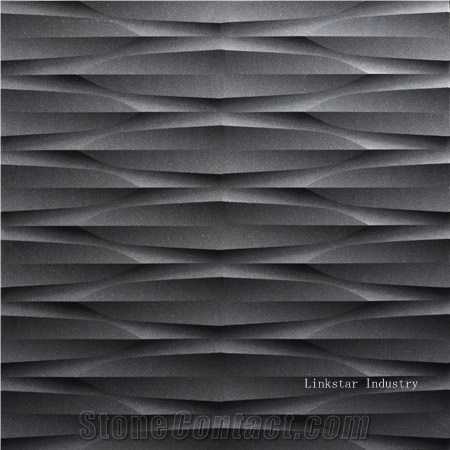 3d Basalt Decorative Feature Stone Wall Art Tile Designs, Black Basalt Signs