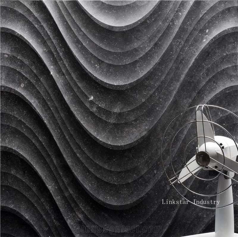 Decorative 3d Interior Basalt Stone Wall Art Veneer, Black Basalt Building & Walling