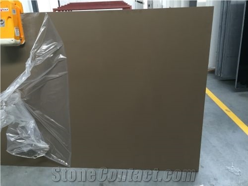 Bright Red Artificial Quartz Stone Slab
