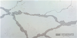 Calacatta White Quartz Countertop for Modern Kitchen