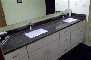Titanium Granite Vanity Top with Square Stock Sinks