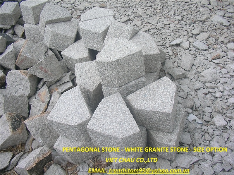 Cube Granite Stone Viet Nam, White Granite Cube Stone & Pavers