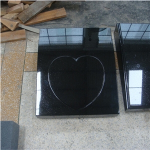 Black Granite Bevel Grave Markers Slant Headstones