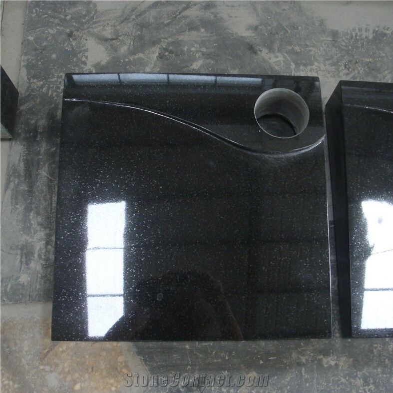 Black Granite Bevel Grave Markers Slant Headstones