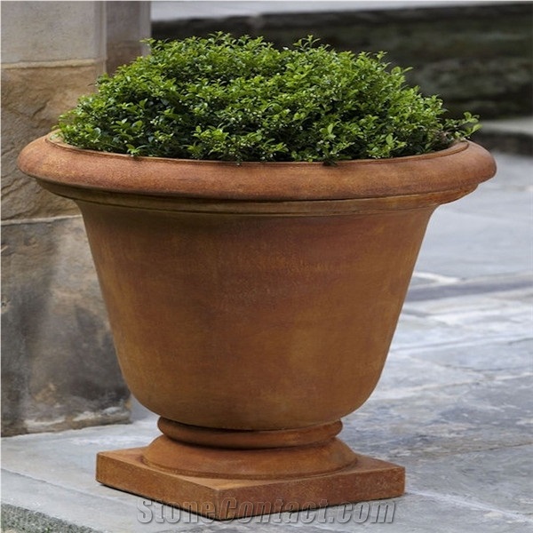 Brown Slate Simple Design Flower Pots Cheap Planter Pots