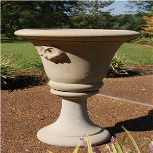China Beige Marble Western Design Planter Pots
