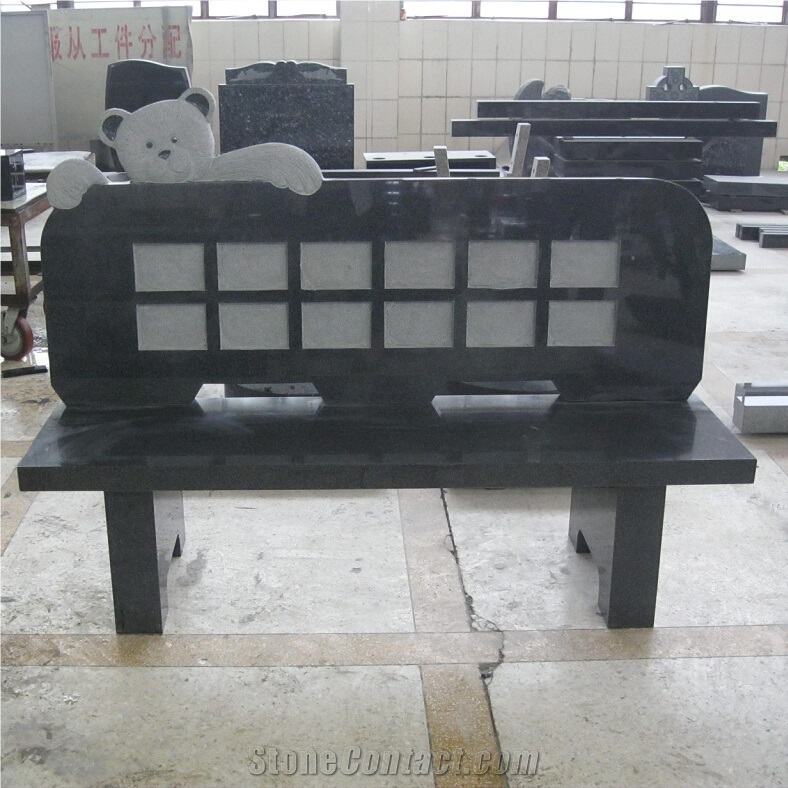 G654 Granite Monumental Tombstone Bench