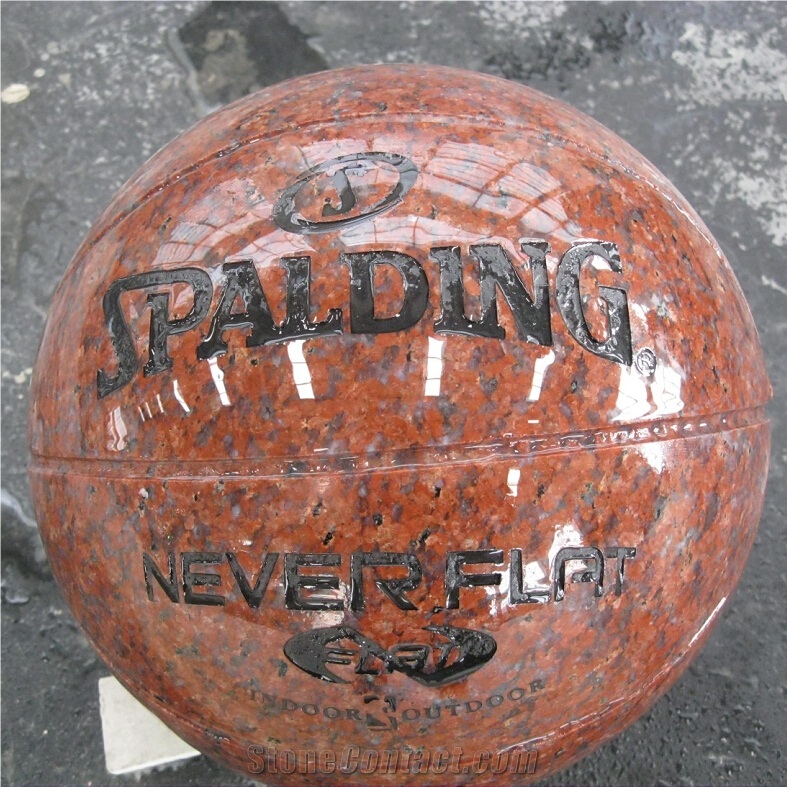 Granite Stone Basketball Design for Cemetery Accessories