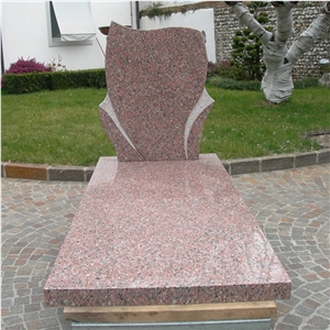 Pink Granite Headstones Italy Style Monuments