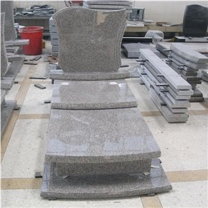 Poland Style Grey Granite Tombstones