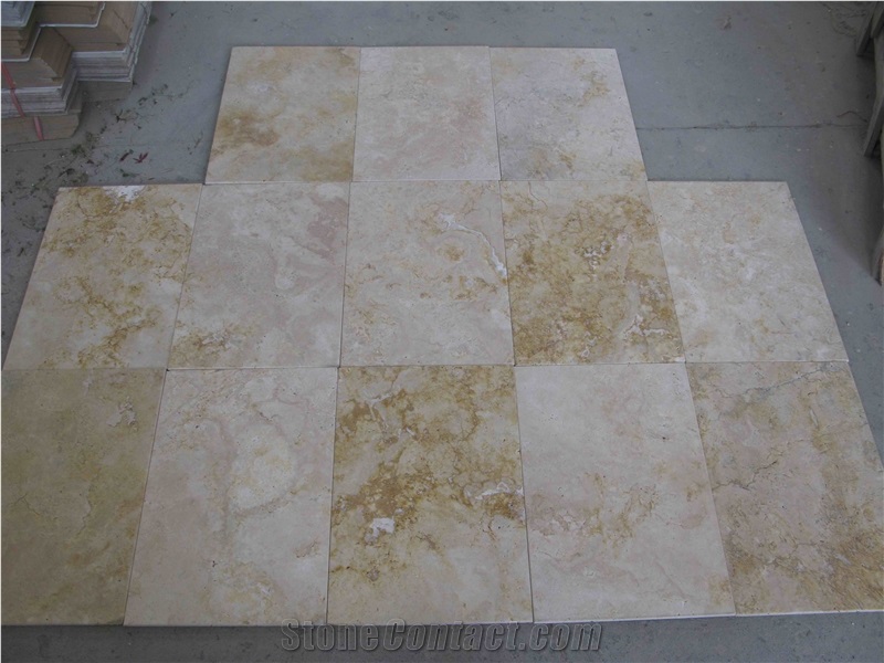 Antique Melange Travertine French Pattern Set 4 Sizes Slabs & Tiles, Classic Travertine Slabs & Tiles