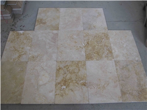 Antique Melange Travertine French Pattern Set 4 Sizes Slabs & Tiles, Classic Travertine Slabs & Tiles