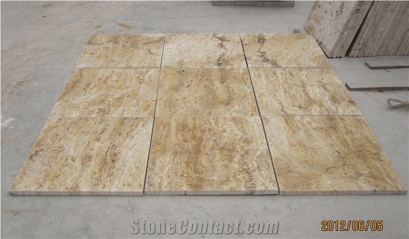 Antique Melange Travertine French Pattern Set 4 Sizes Slabs & Tiles, Classic Travertine Slabs & Tiles