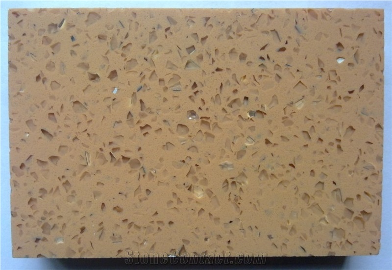 Beige Quartz Stone Tiles/Slabs, Artificial Quartz Stone, Manmade Quartz Stone