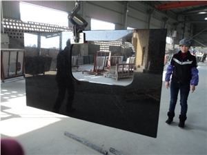 Black Galaxy Granite Countertop / Black Galaxy Granite Kitchen Top