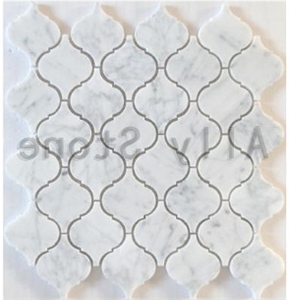 Calacatta Carrara Marble 3" Inch Lantern Shaper Mosaic
