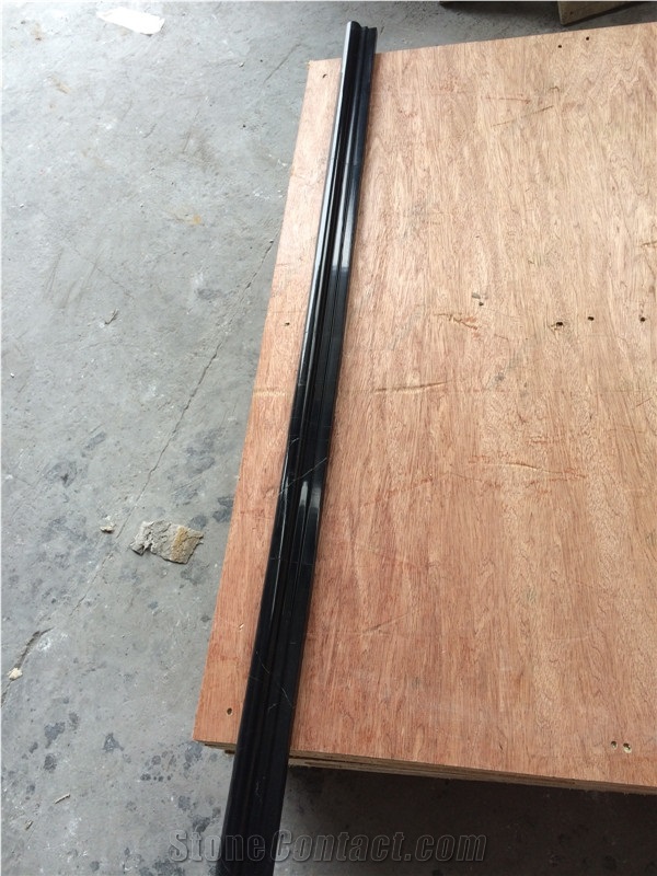 China Black Marble Moldings,Nero Marquina Moldings, Black Marble Chair Rails,Black Marquina Chair Rails,Faux Stone Border,Ogee Moldings