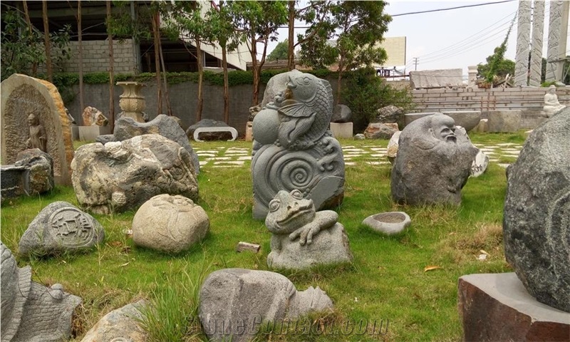 China Black Marble Natural Stone Sculpture, Black Marble Sculpture & Statue