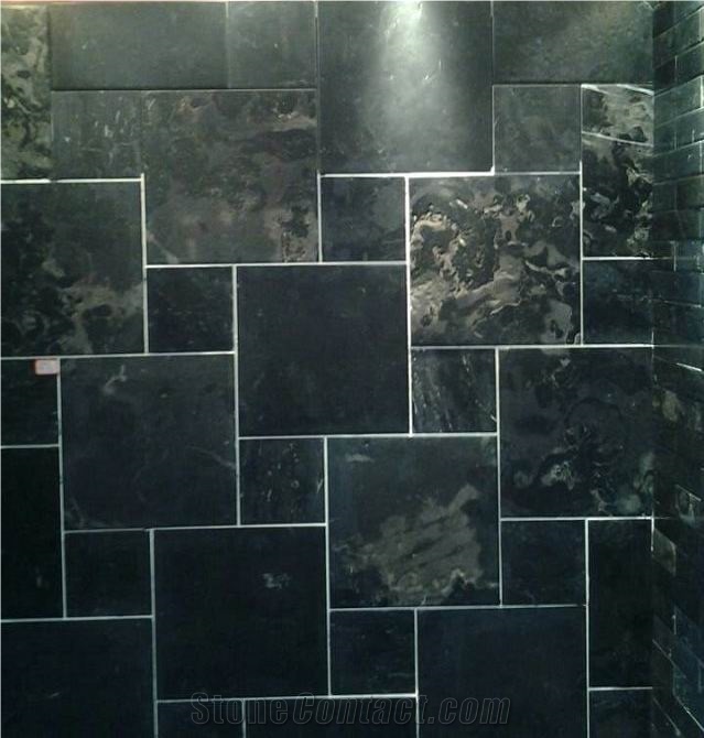 China Blue Limestone French Pattern Slabs & Tiles