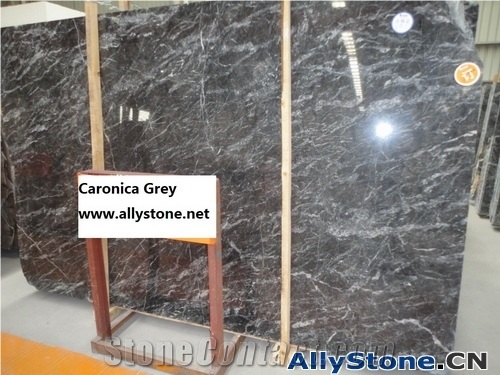 China Caronica Grey Marble Wholesaler Slabs & Tiles, Italy Black Marble