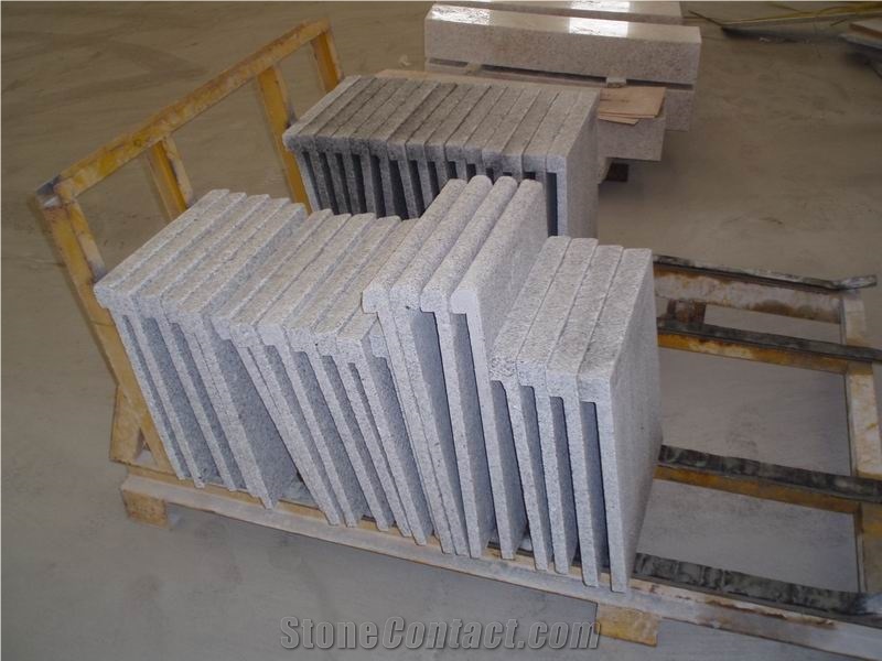 China Grey Granite Bullnose Edging Swimming Pool Tiles, Granite Pool Coping