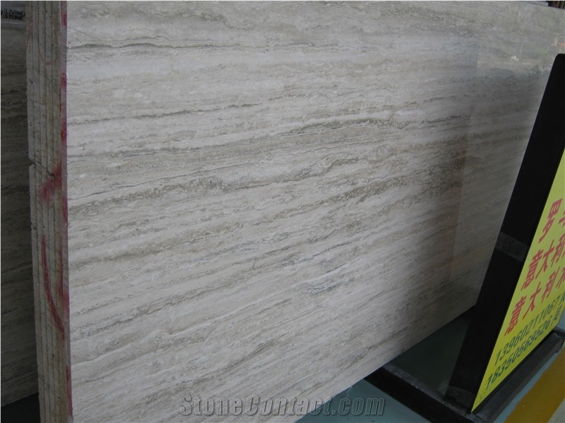 China Grey Silver Travertine Slabs & Tiles