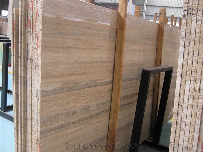 China Grey Silver Travertine Slabs & Tiles