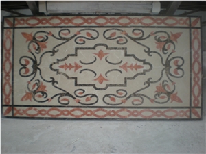 China Multicolor Marble Waterjet Medallion,Waterjet Medallion Tiles,Waterjet Pattern,Waterjet Medallion Indoor