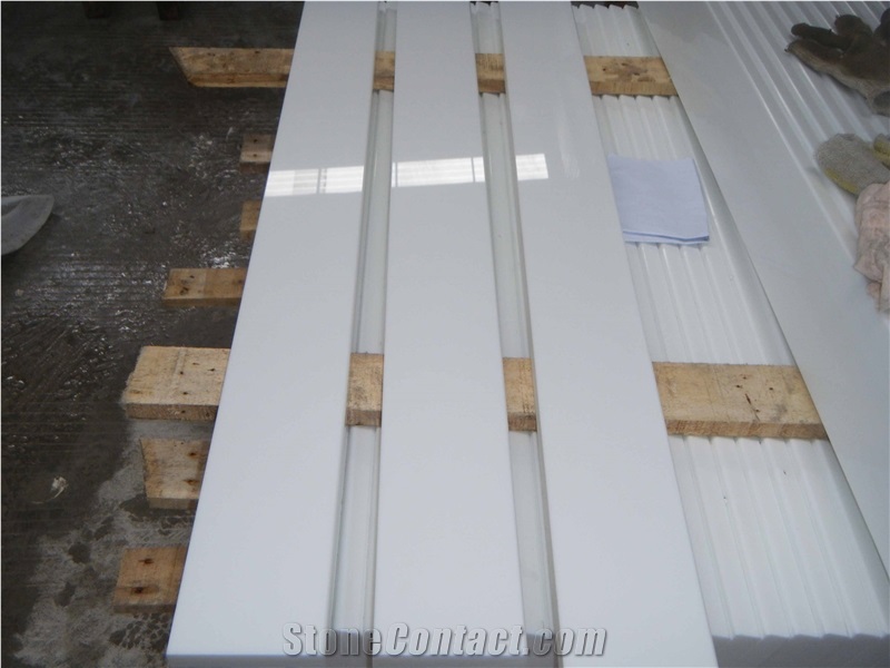 China White Crystallized Glass Stone Panel, White Nano Glass Slabs and Tiles