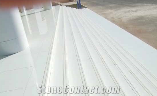 China White Crystallized Glass Stone Panel, White Nano Glass Slabs and Tiles