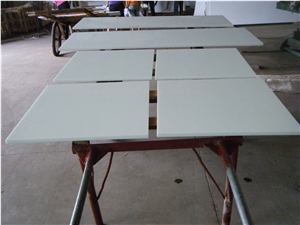China White Crystallized Glass Stone Panel, White Nano Glass Slabs and Tiles