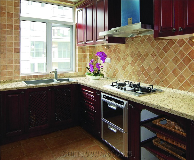 China White Quartz Stone Countertops