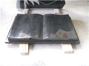 Chinese Grey G603 Granite Book Shape Tombstone and Monument Design Western Style