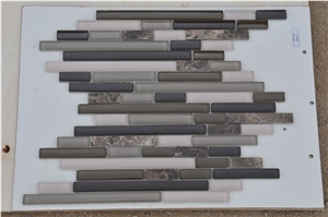 Glass Mosaic, Glass with Stone Mosaic