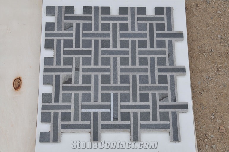 Glass Mosaic, Glass with Stone Mosaic
