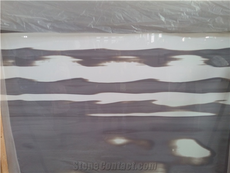 Grey Serpegiante Nano 3 Crystallized Stone, Nano Glass Panels Crystalized Stone Slabs & Tiles, Polished Wooden Nano Glass