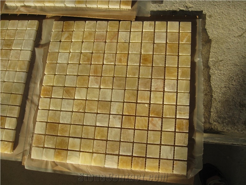 Honey Onyx Mosaic,Yellow Onyx Hexagon Mosaic