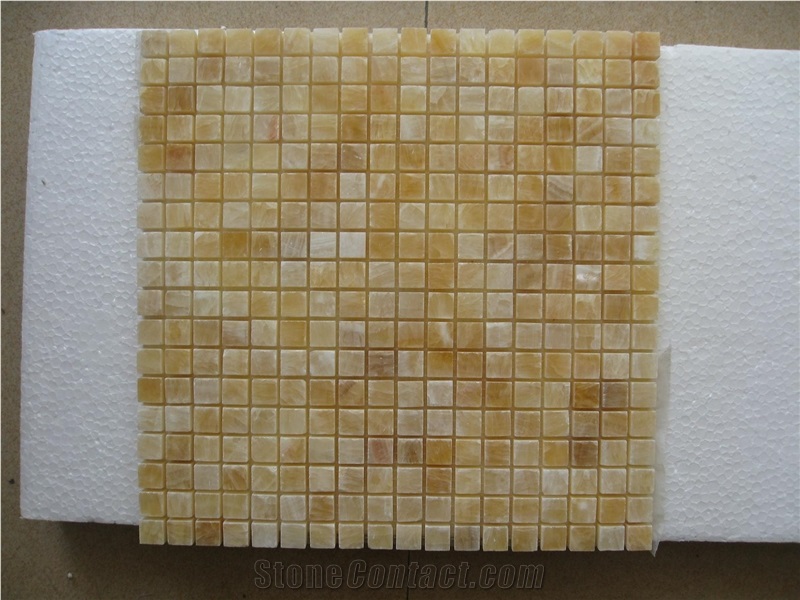 Honey Onyx Mosaic,Yellow Onyx Hexagon Mosaic