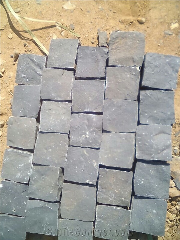 Low Price Pavers, Zhangpu Black Granite Pavers/Cube Stone,China Blak Granite Cobble Stone