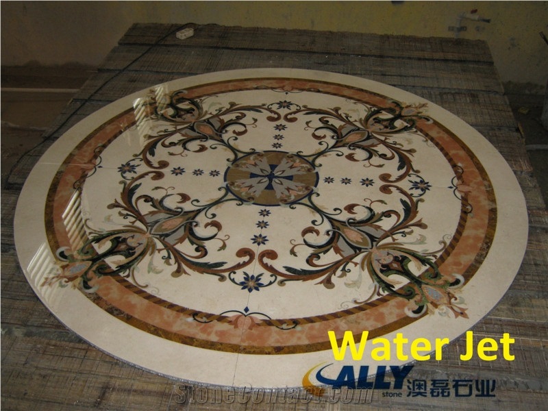 Marble Waterjet Medallion Flooring Patterns,Marble Medallion,Waterjet Medallion,Waterjet Marble Medallion, Dark Emperador Brown Marble Waterjet Medallions